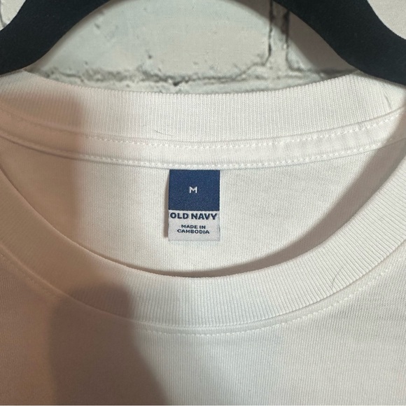 Old Navy White Tee with Bold Black Text - Picture 3 of 6